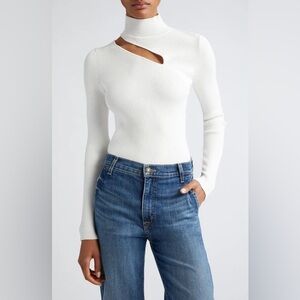 Women's Lexi Rib-knit Slash Sweater In Ivory